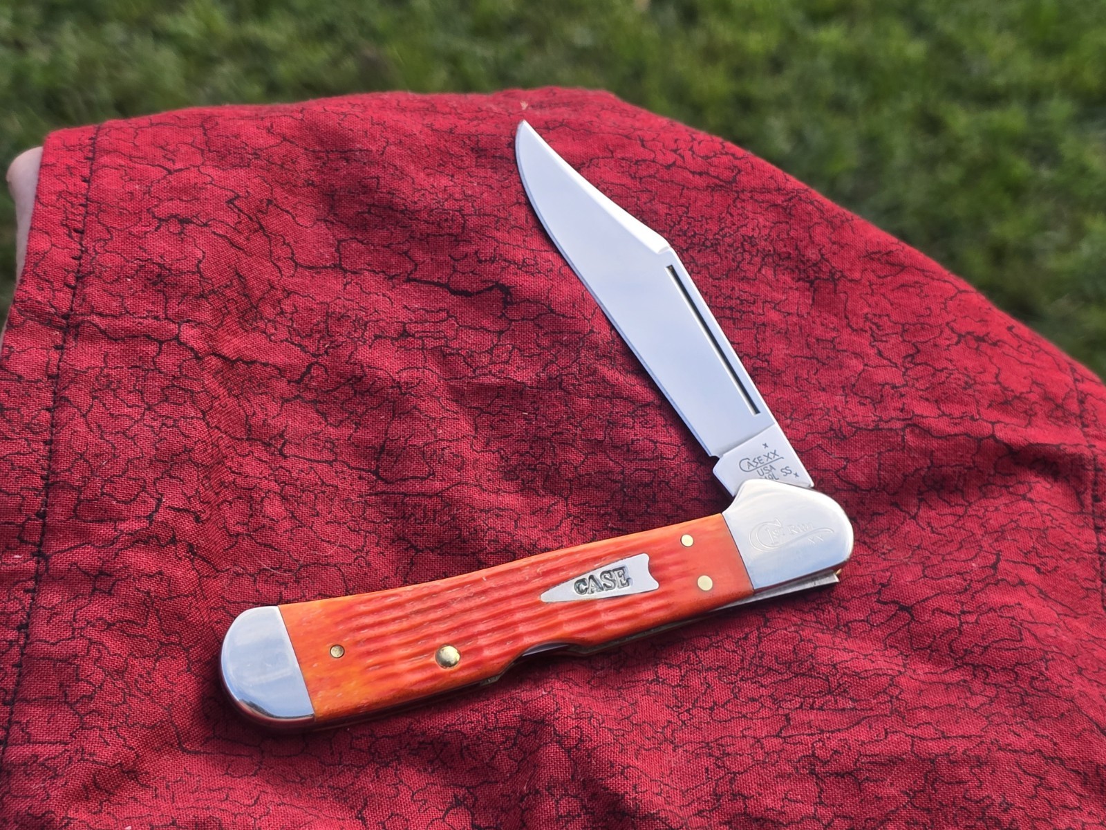 Beautiful Case XX 2002 First Run Tangerine Orange Copperlock 61549L Knife