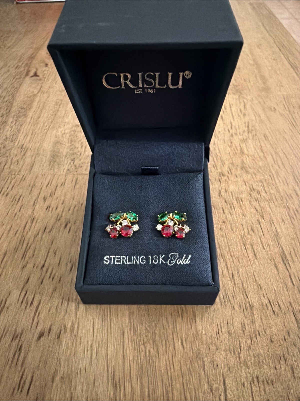 Disney Park Exclusive Crislu Mickey and Minnie Cherry Earrings