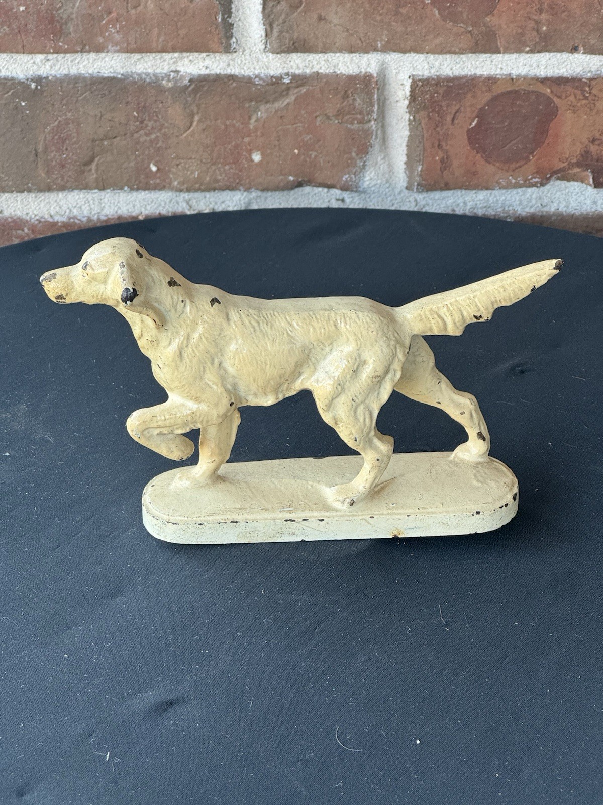 ANTIQUE HUBLEY CAST IRON TOY USA HUNTING POINTER RETRIEVER DOG BOOKEND