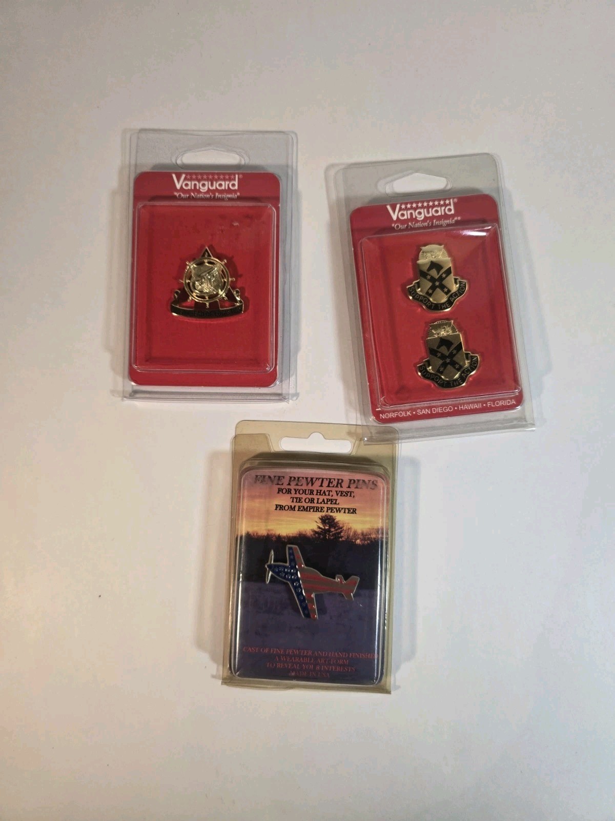 New LOT Vanguard asst Pins. New LOT Vanguard asst Pins.