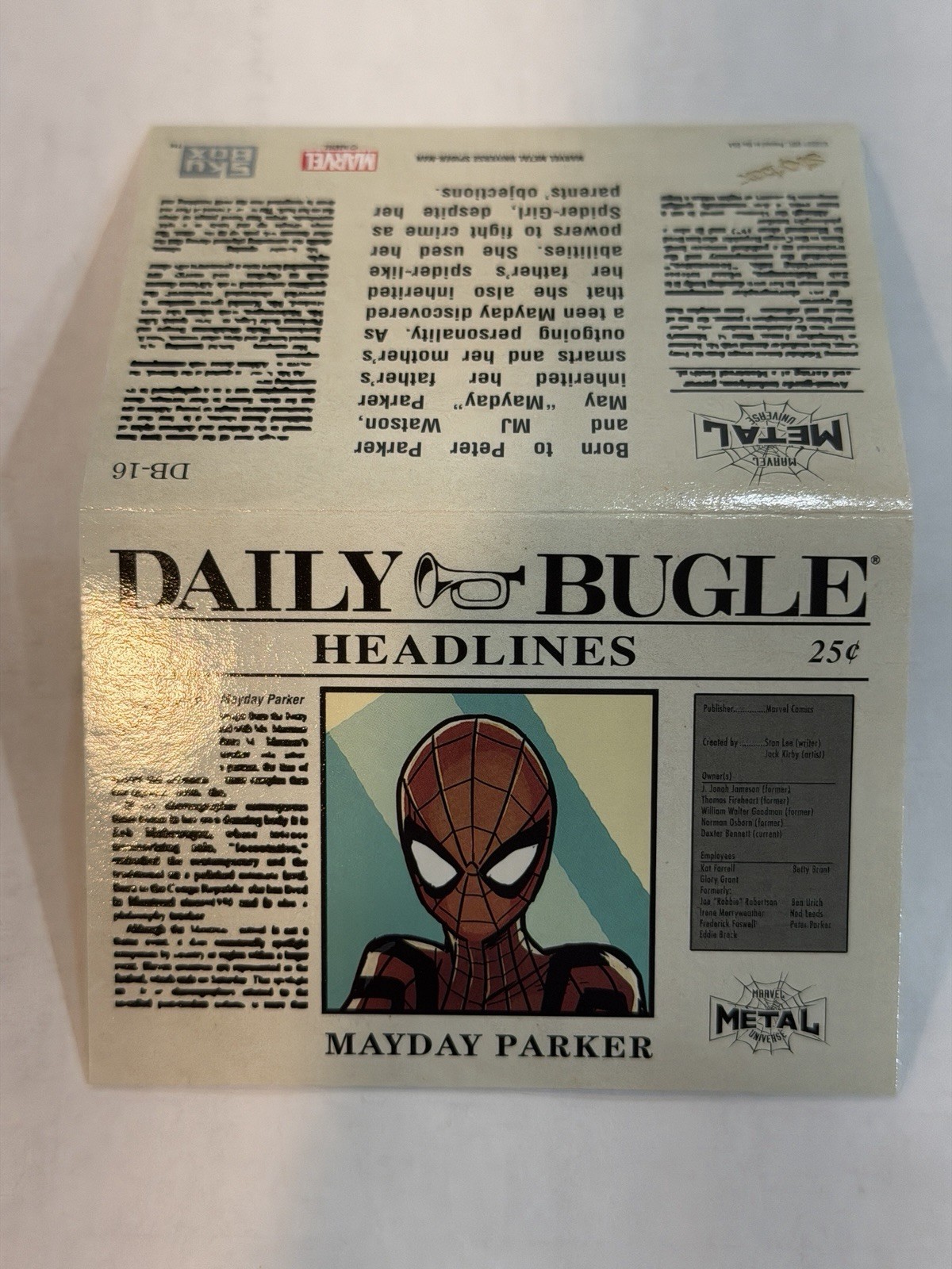 2021 Skybox Marvel Metal Universe DAILY BUGLE HEADLINES Mayday Parker #DB-16 MIC 2021 Skybox Marvel Metal Universe DAILY BUGLE HEADLINES Mayday Parker #DB-16 MIC