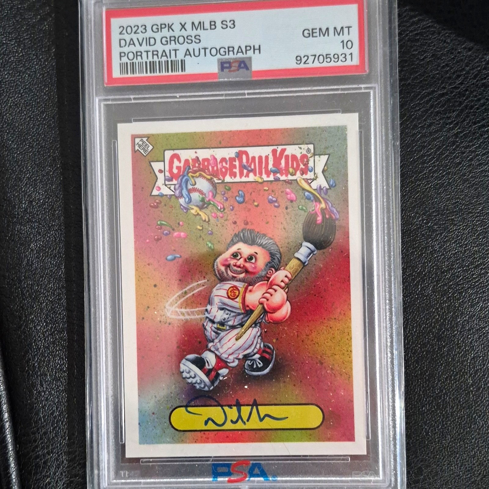 Topps 2023 GPK x MLB S3 Garbage Pail Kids David Gross Auto PSA 10 #92705931