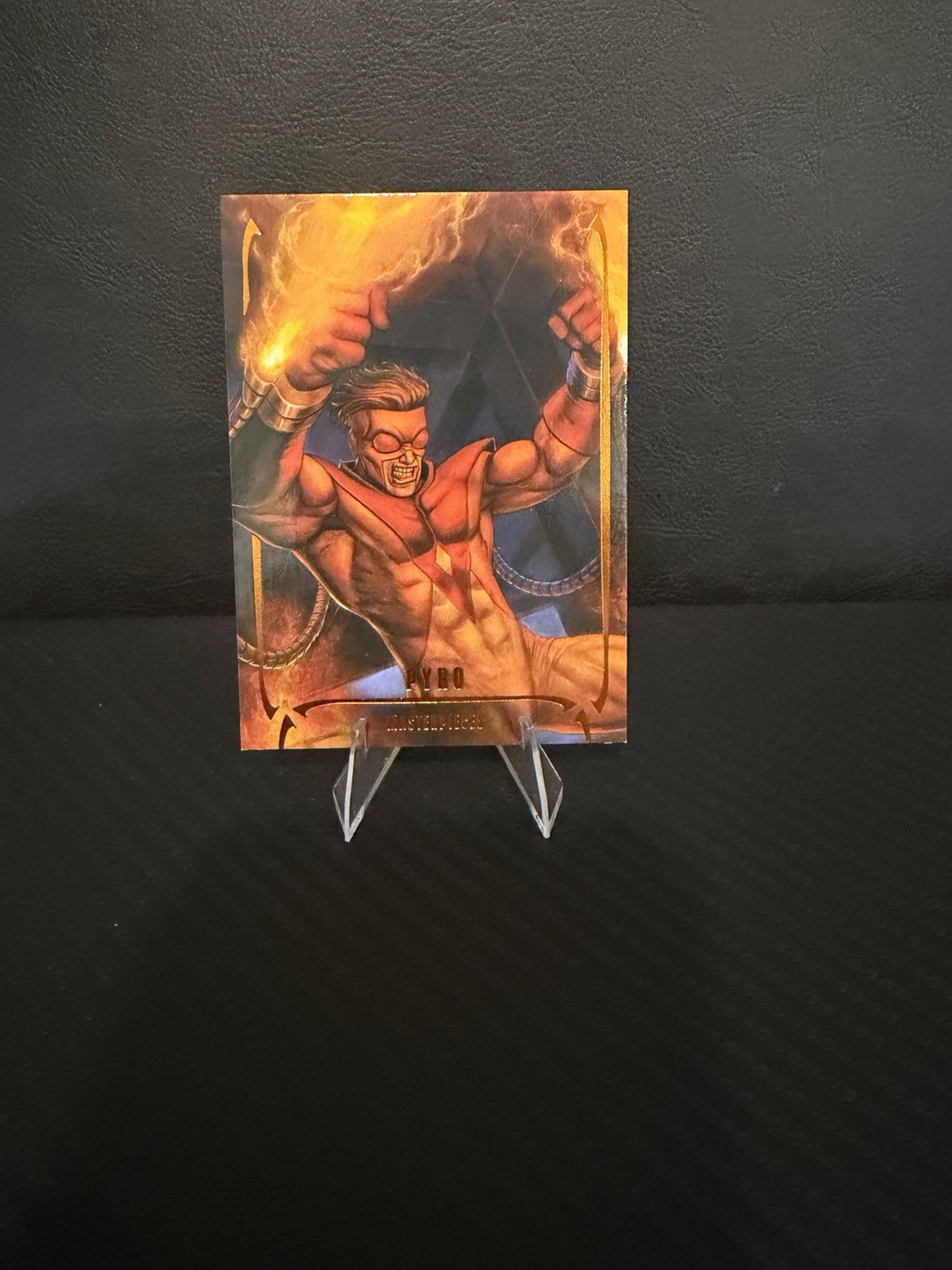 2024 SkyBox Marvel Masterpieces Nahuel Grego Pyro #24 Legendary Orange /99 2024 SkyBox Marvel Masterpieces Nahuel Grego Pyro #24 Legendary Orange /99