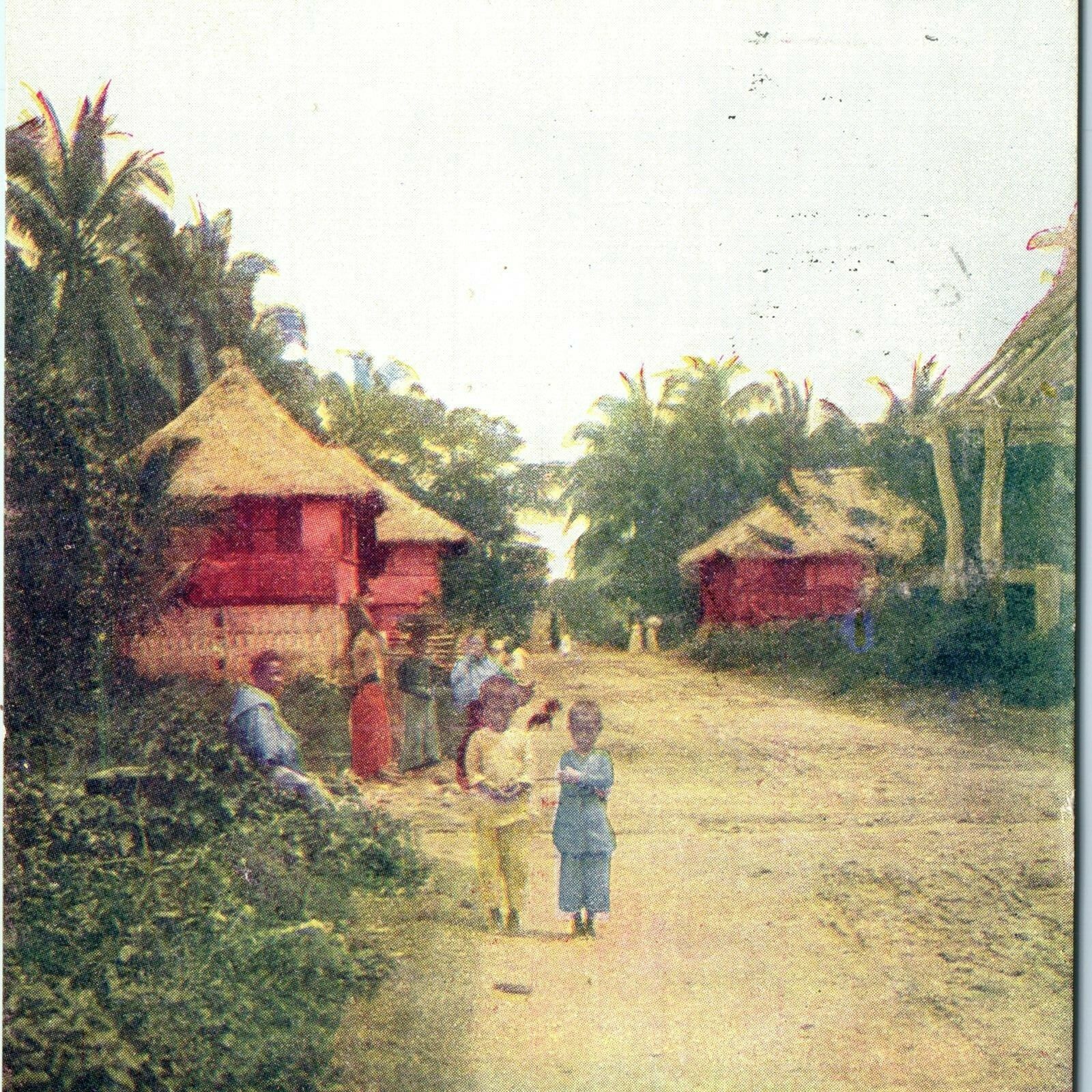 1908 San Nicolas Cebu Philippine Children Village Postcard Grocery Ad Spencer IA 1908 San Nicolas Cebu Philippine Children Village Postcard Grocery Ad Spencer IA