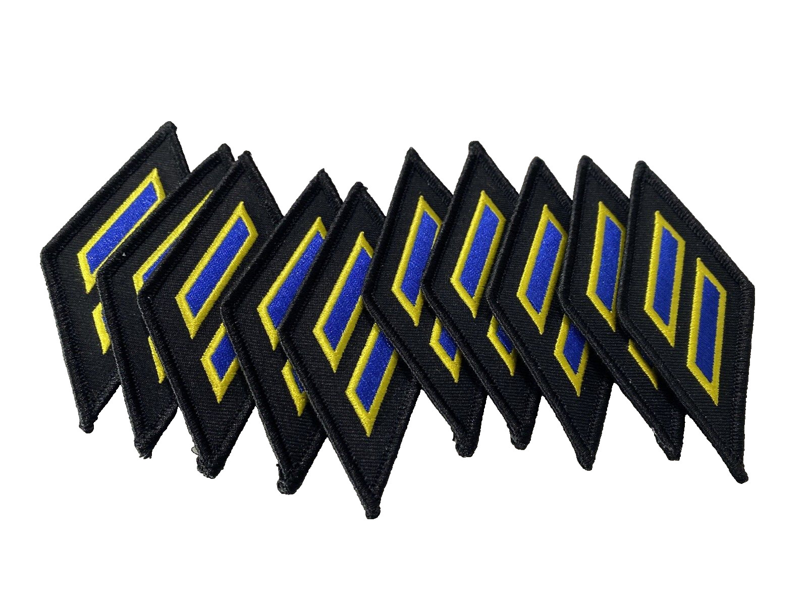 QTY (10) Emblem Authority 2 TWO stripes navy patch service police military NEW QTY (10) Emblem Authority 2 TWO stripes navy patch service police military NEW
