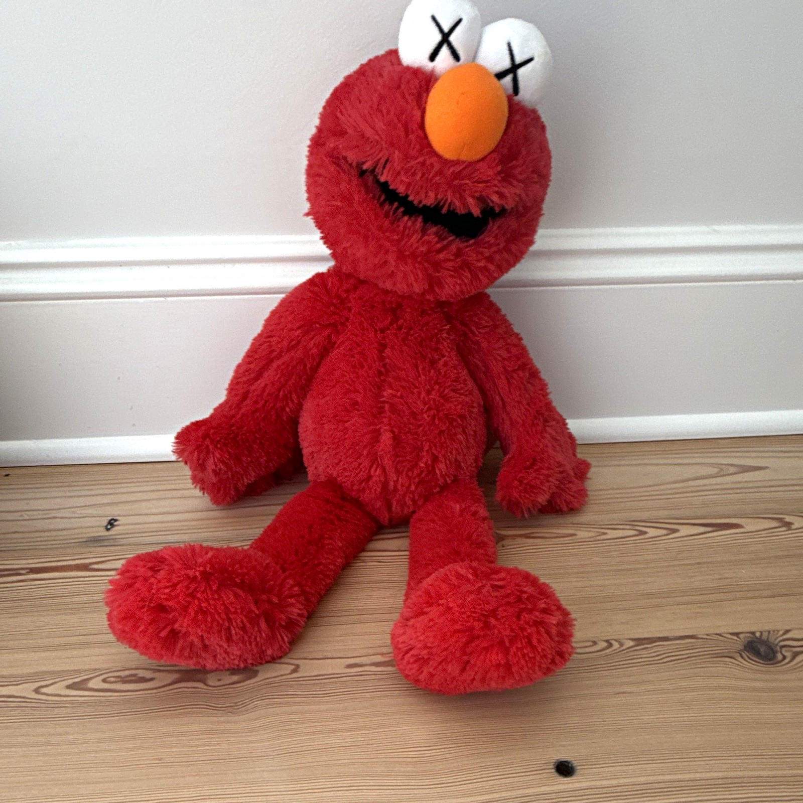 KAWS x Sesame Street Elmo Stuffed Animal with Tags