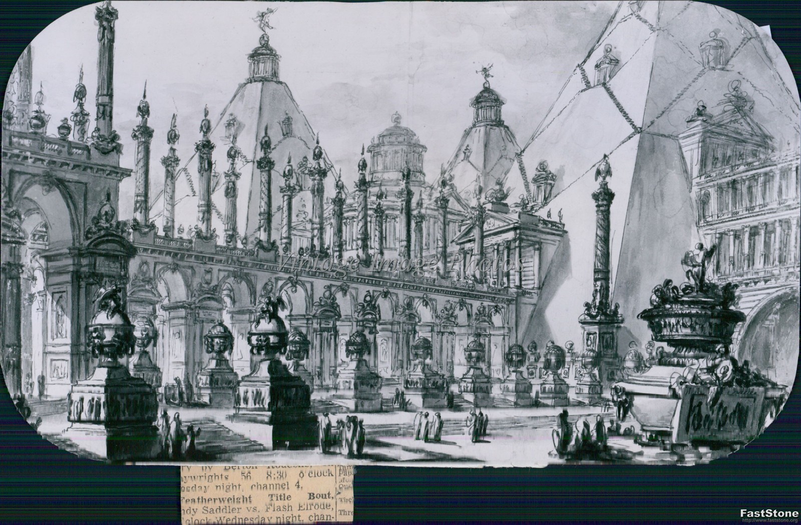 1958 Drawing Set Mozart Opera Charles Challe Library Show Photo 5X7