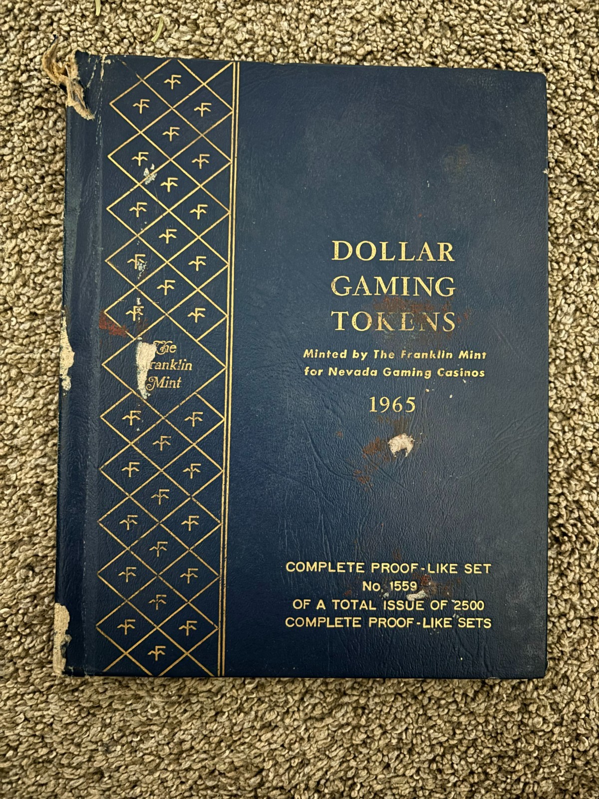 1965 Dollar Gaming Tokens - Franklin Mint Proof-Like Set No 1559 Of 2500 1965 Dollar Gaming Tokens - Franklin Mint Proof-Like Set No 1559 Of 2500