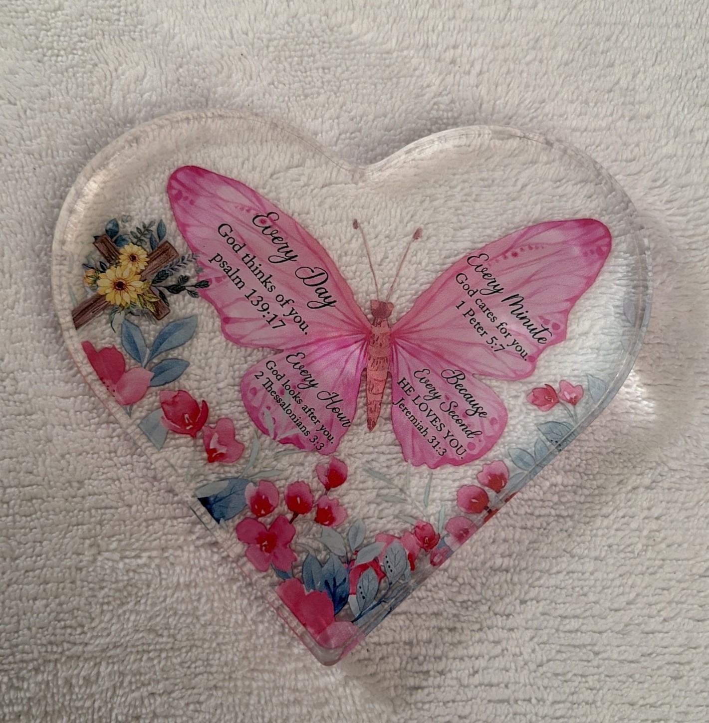 Acrylic keepsake Butterfly Spiritual Plaque With Bible Quotes Acrylic keepsake Butterfly Spiritual Plaque With Bible Quotes