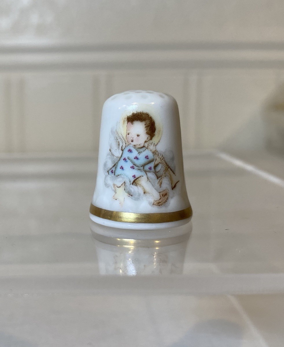 1989 Schmid Berta Hummel Thimble Angelic Musician 7th Ed Vintage West Germany