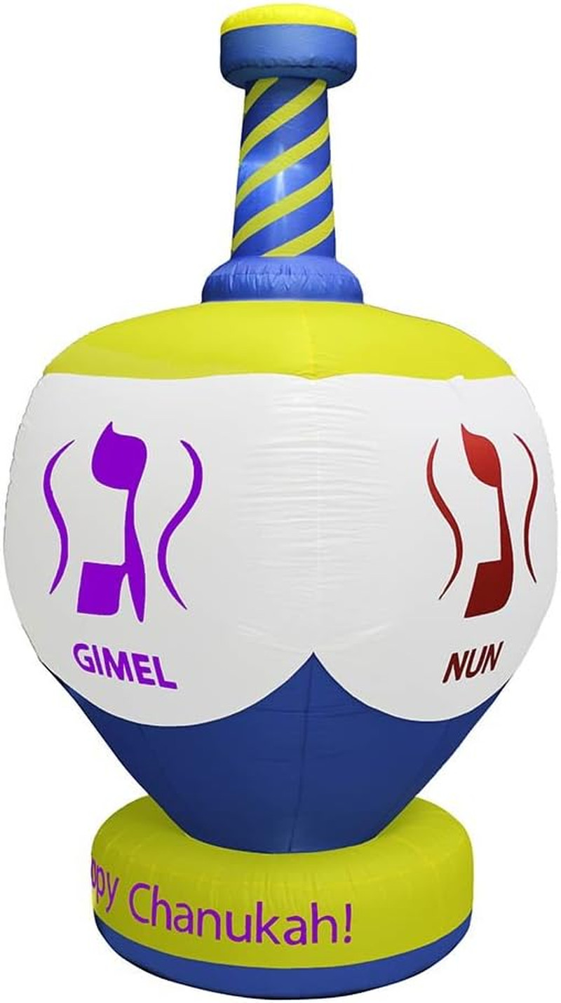 Zion Judaica Inflatable Lawn Jumbo Hanukkah Dreidel Indoor Outdoor Holiday Decor