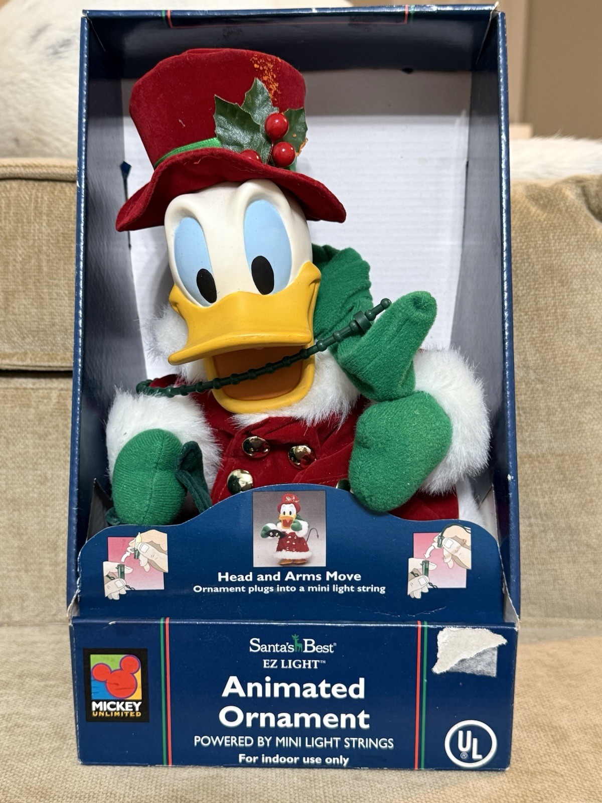 Donald Duck Mickey Unlimited Animated Ornament EZ Light Christmas Santa's Best Donald Duck Mickey Unlimited Animated Ornament EZ Light Christmas Santa's Best