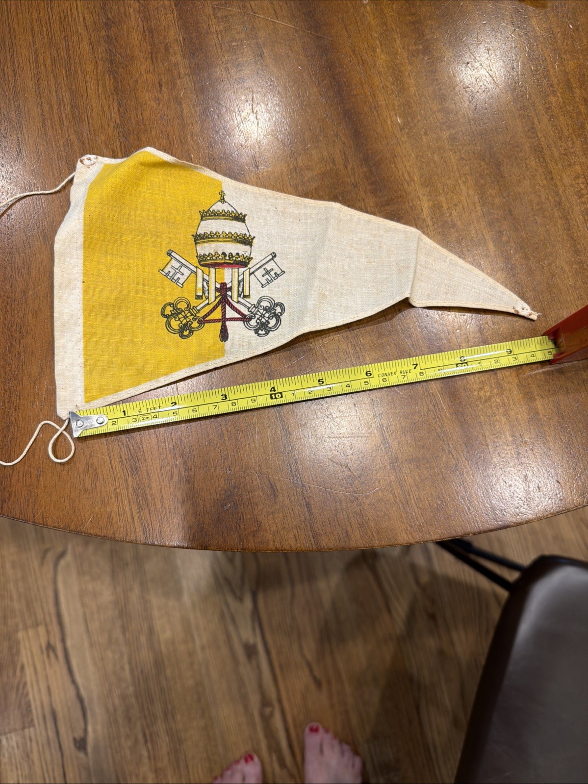 VINTAGE VATICAN CITY FLAG Pennant Very Rare