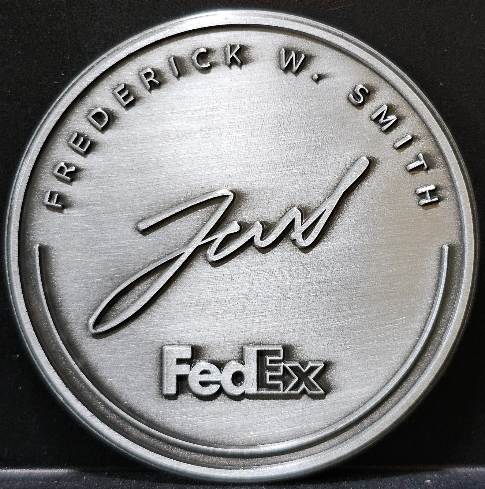 2025 FedEx Frederick W Smith Founder Challenge Coin Silver Finish Employee Rare 2025 FedEx Frederick W Smith Founder Challenge Coin Silver Finish Employee Rare