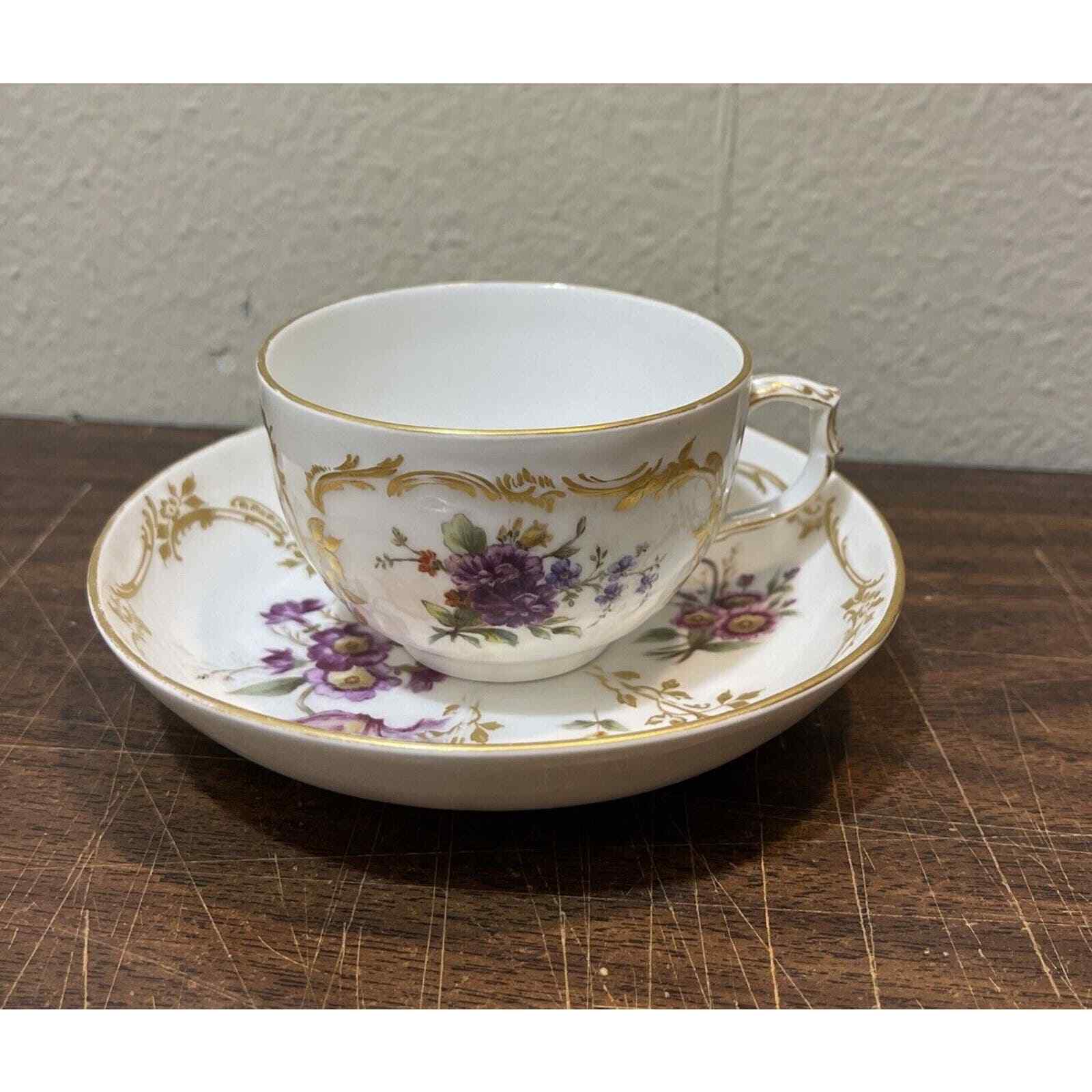 Antique Cup and Saucer German Scepter Mark KPM?