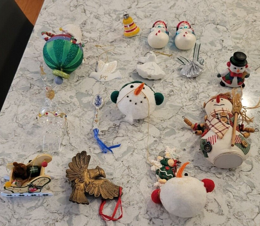 Lot of 16 Christmas Santa Snowman Mercury Glass Ornaments Some Vintage Lot of 16 Christmas Santa Snowman Mercury Glass Ornaments Some Vintage