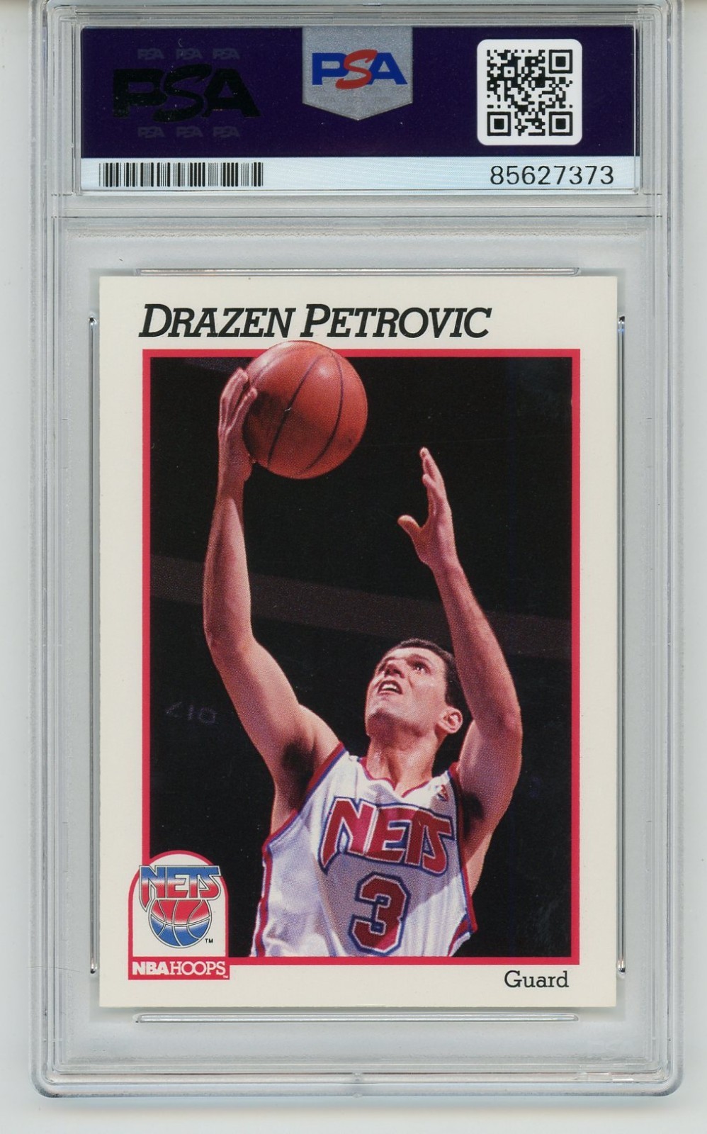 Drazen Petrovic ~ Signed Autographed 1991 NBA Hoops Trading Card Auto ~ PSA DNA