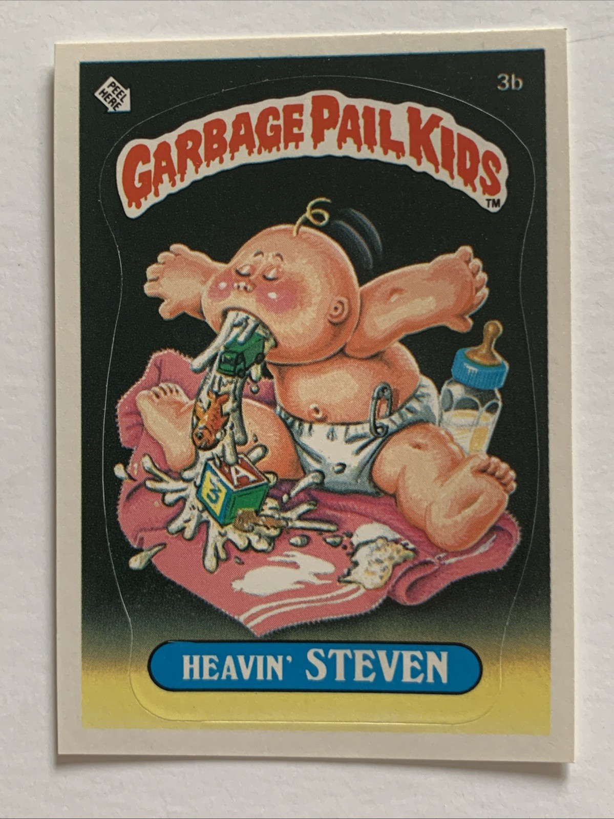 VTG 1985 TOPPS GPK Garbage Pail Kids Heavin Steven 3b Series 1 Great Condition