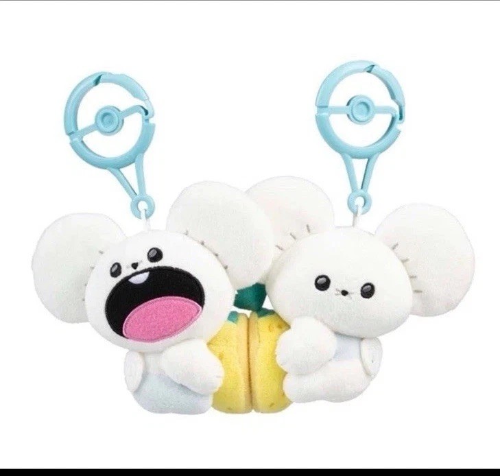Pokemon Center Mogumogu Tandemaus Munchies Watch Plush Key Chain Pair (Set of 2)