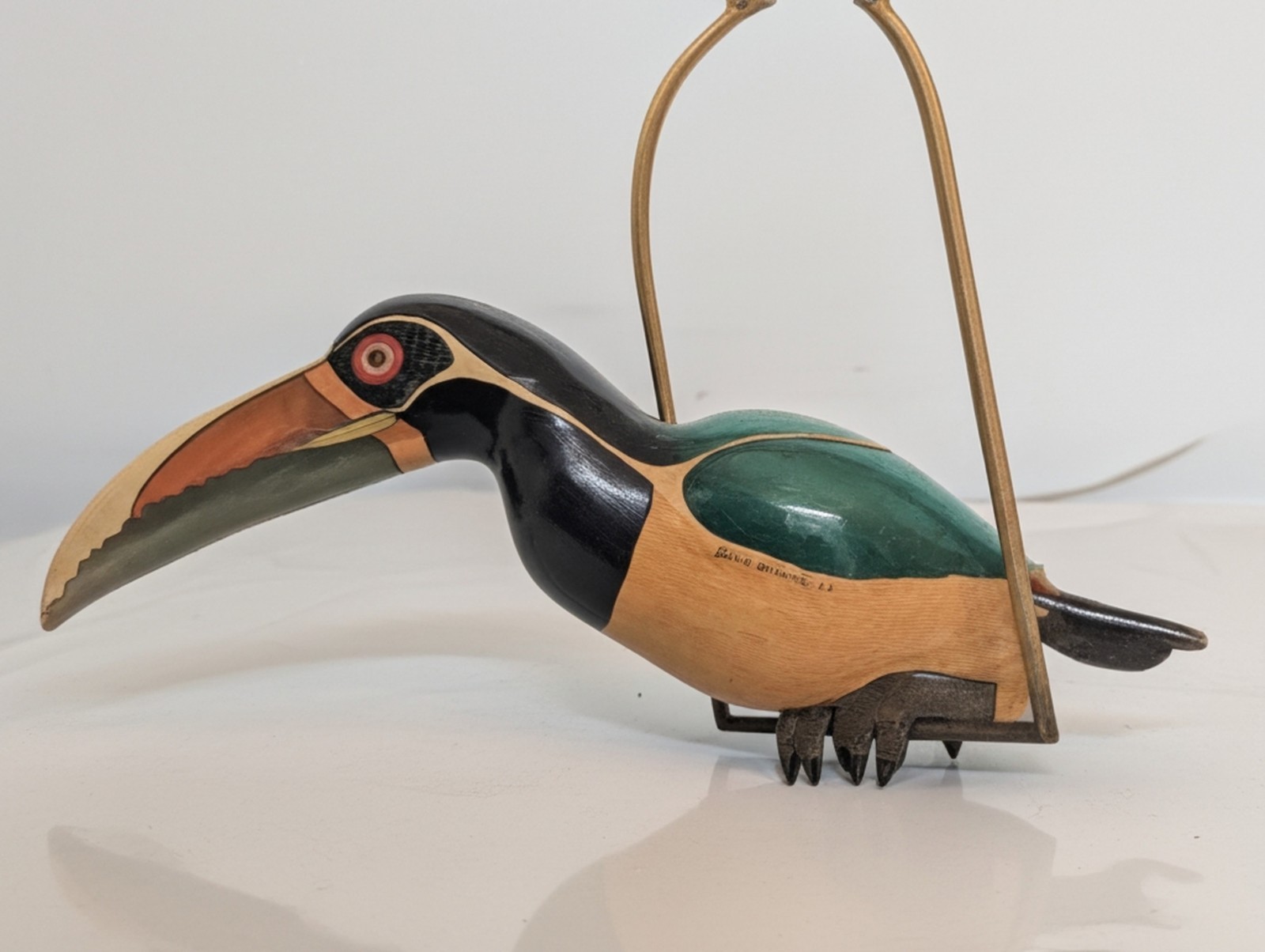 Vintage Sergio Bustamante Artist Proof Toucan Brass Perch Custom 1/1 Sculpture 