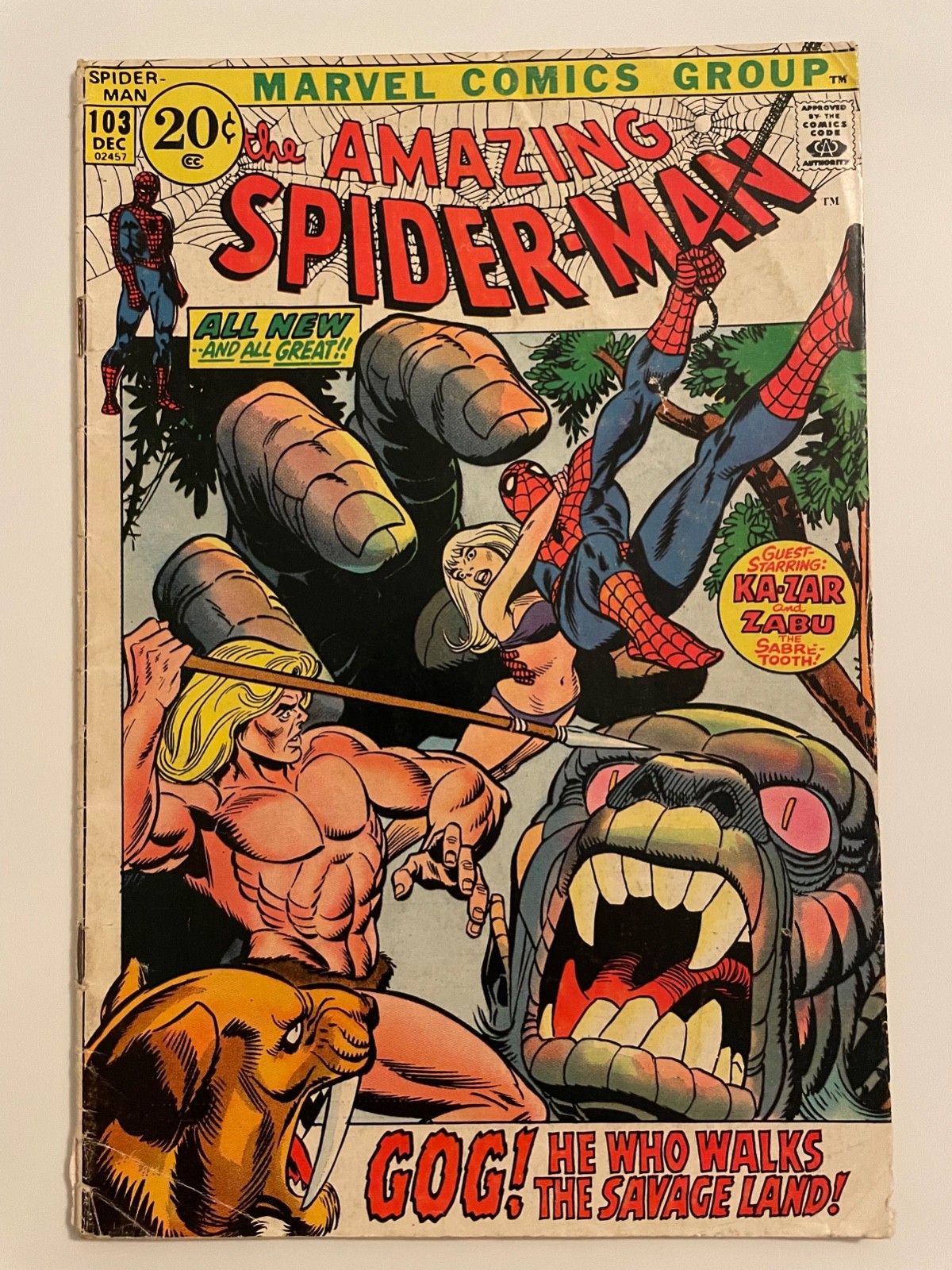 AMAZING SPIDER-MAN #103 (1971) - est 3.0 (G/VG) AMAZING SPIDER-MAN #103 (1971) - est 3.0 (G/VG)