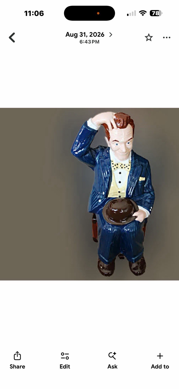 Stan Laurel Cookie Jar VERY RARE