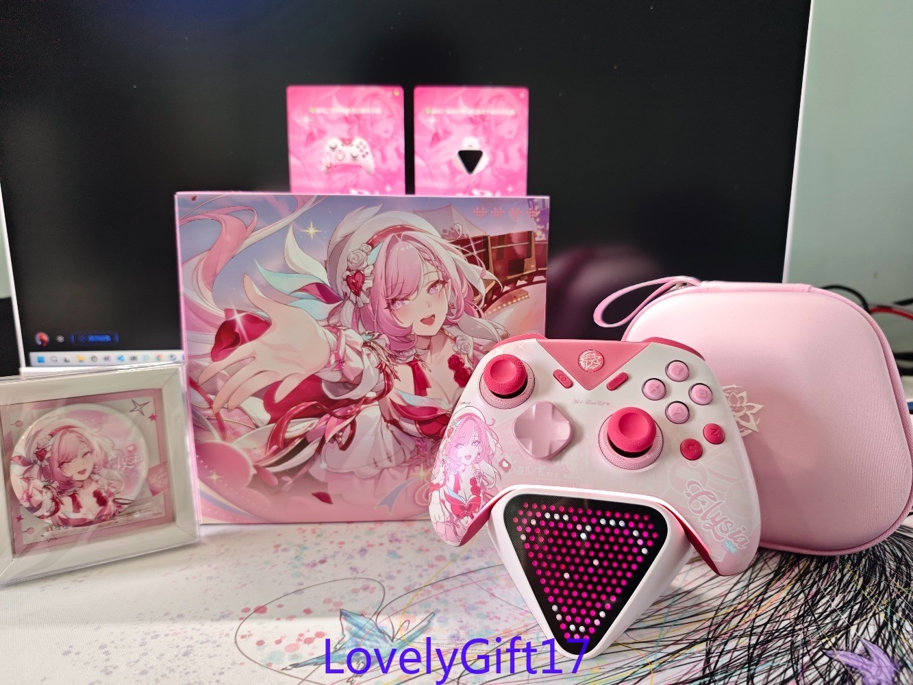 Official Honkai: Star Rail Elysia Game Controller Wireless Gamepad +Charger Official Honkai: Star Rail Elysia Game Controller Wireless Gamepad +Charger