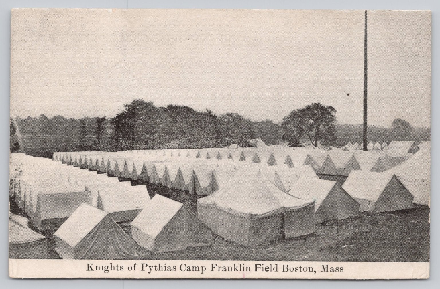 Knights of Pythias Camp Franklin Field Boston MA Postcard RPPC c1910 Knights of Pythias Camp Franklin Field Boston MA Postcard RPPC c1910