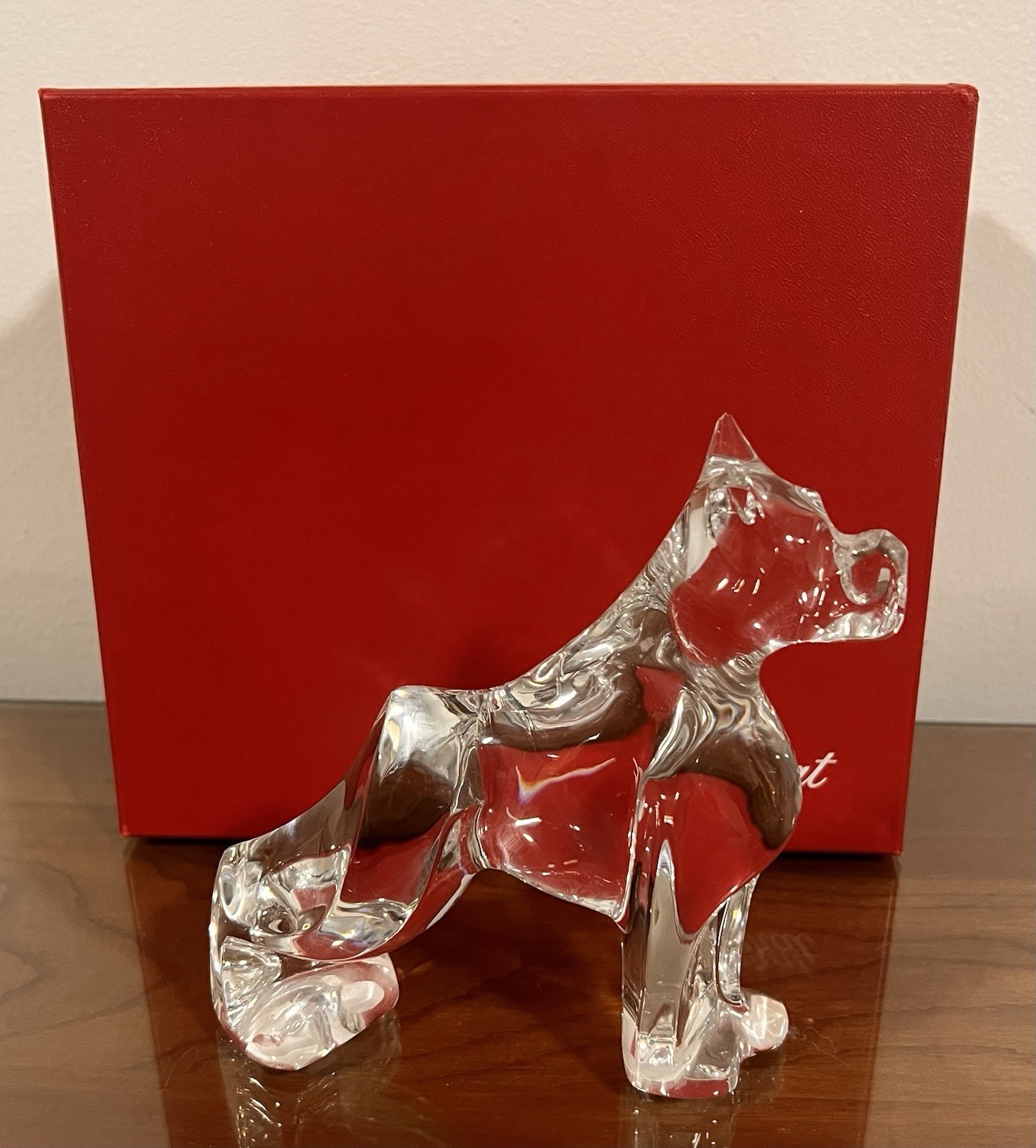 Baccarat Crystal Boxer Dog Figurine Read Description Chipped Baccarat Crystal Boxer Dog Figurine Read Description Chipped