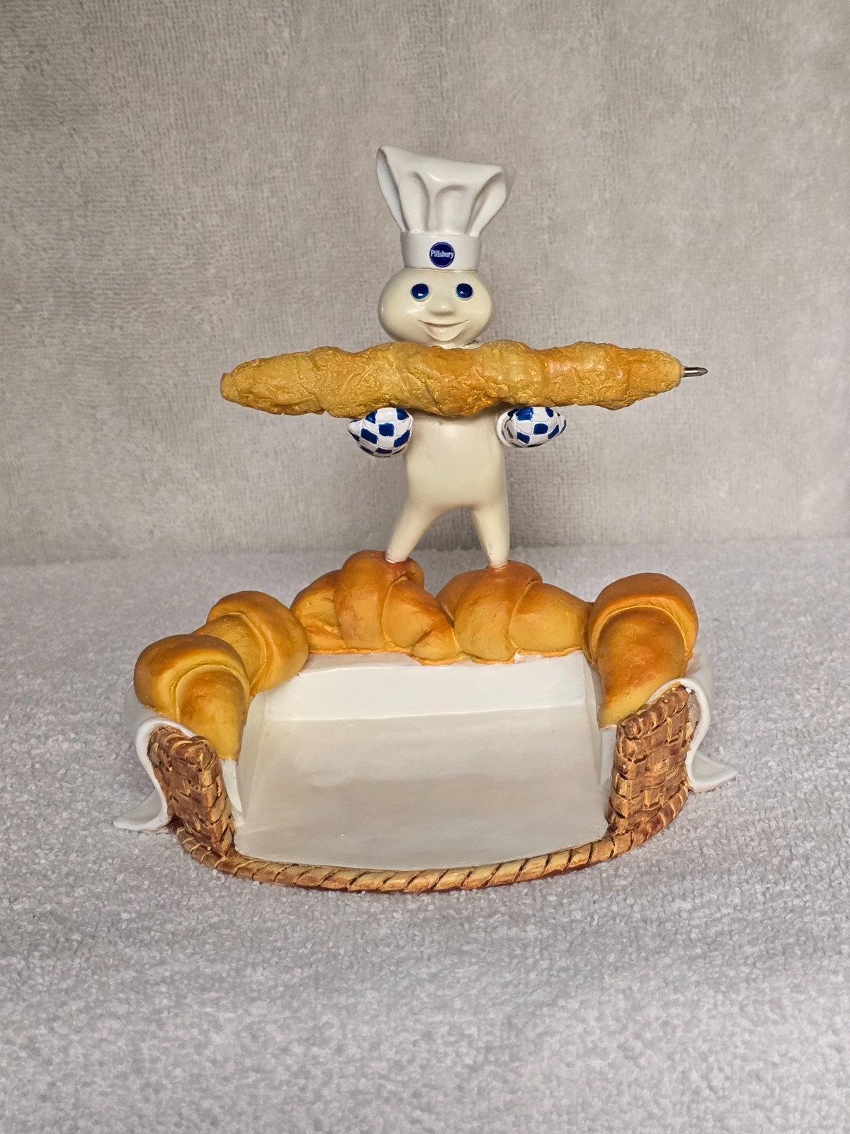 2006 Vtg Pillsbury Doughboy Croissant Note Pad Holder & Pen (No Notepad) 2006 Vtg Pillsbury Doughboy Croissant Note Pad Holder & Pen (No Notepad)