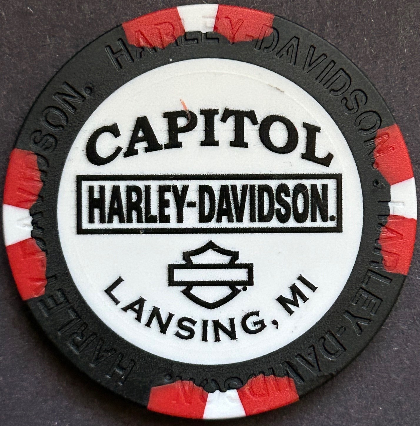 Harley Davidson Wide Print Poker Chip from Capitol HD in Lansing, Michigan