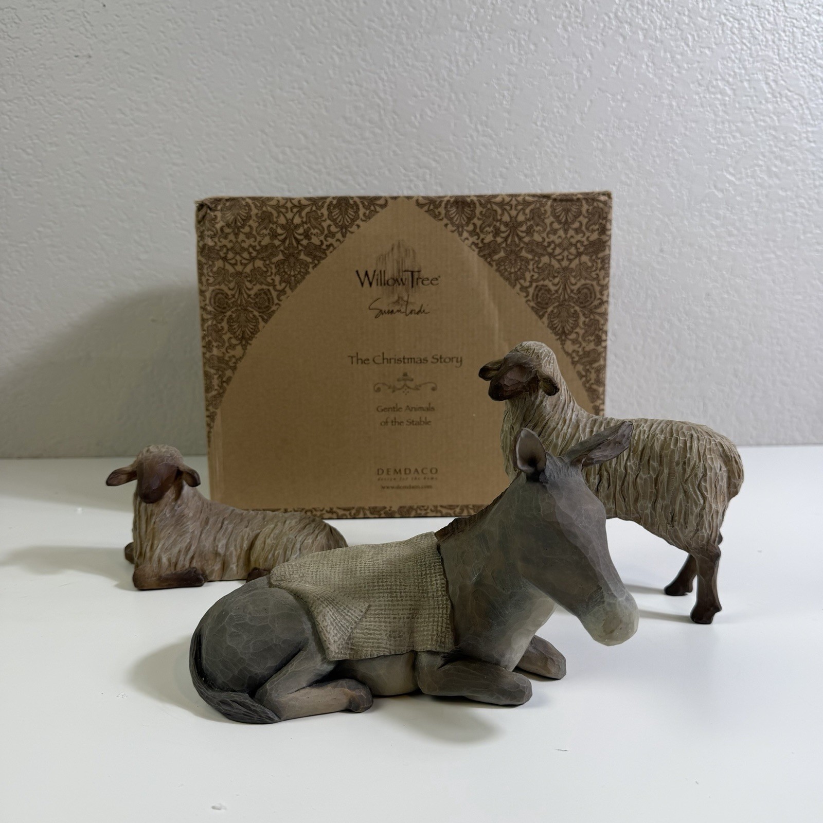 Willow Tree Gentle Animals of The Stable for The Christmas Story, Sculpted Willow Tree Gentle Animals of The Stable for The Christmas Story, Sculpted