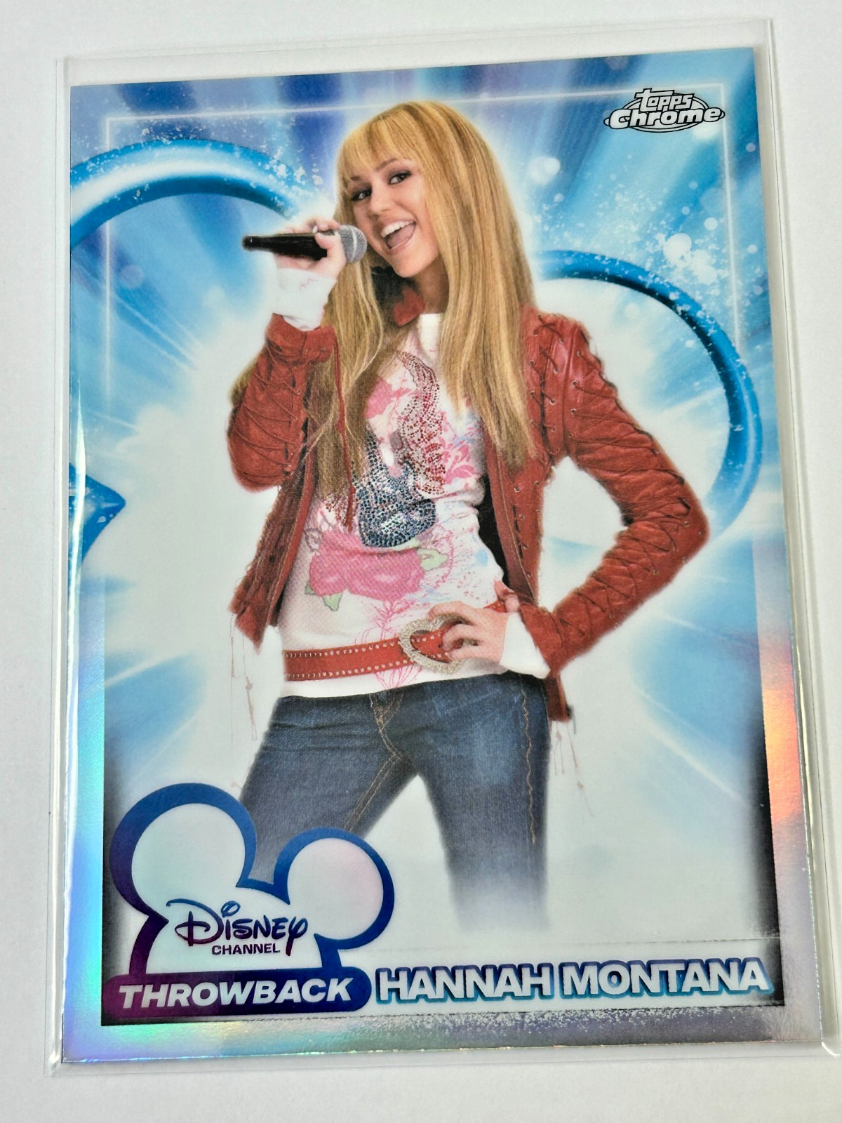 2026 Topps Chrome Disney Hannah Montana Disney Channel Throwback Refractor Card 2026 Topps Chrome Disney Hannah Montana Disney Channel Throwback Refractor Card