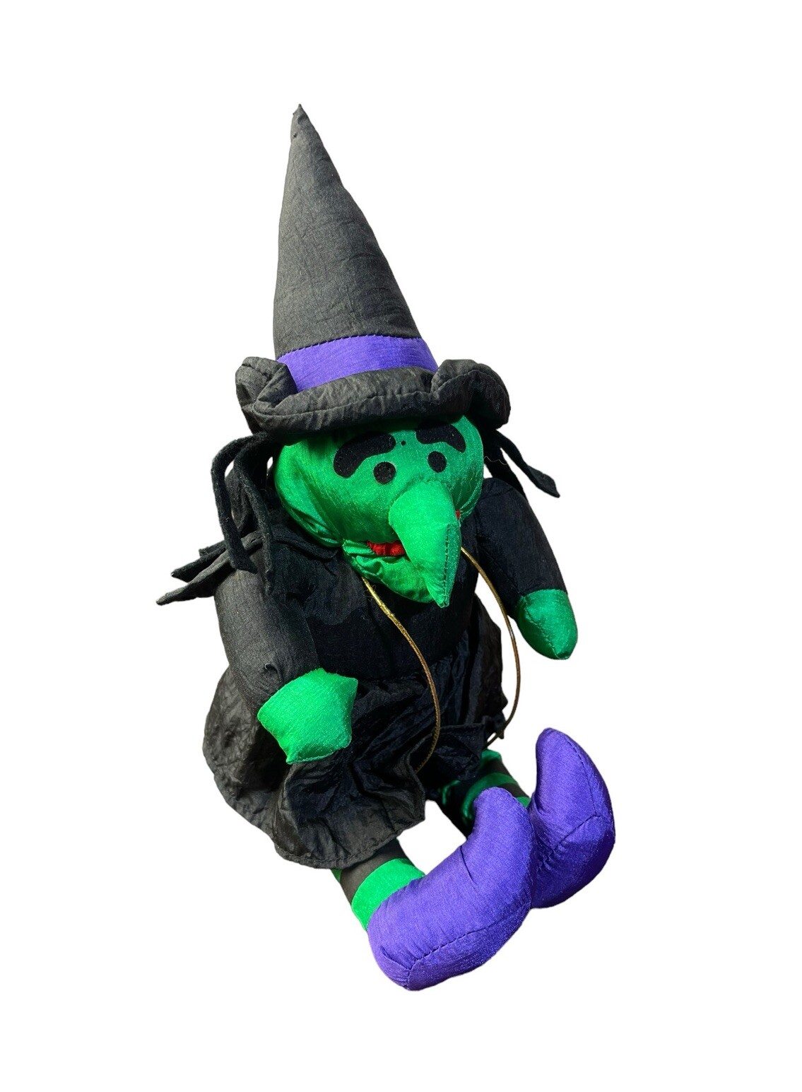Vintage 90’s Halloween Witch Nylon Plush International Silver Co 1994 Vintage 90’s Halloween Witch Nylon Plush International Silver Co 1994