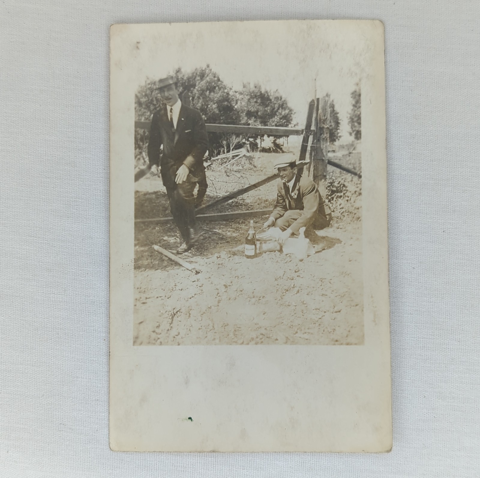 Vintage Noko Postcard Suited Men Black And White