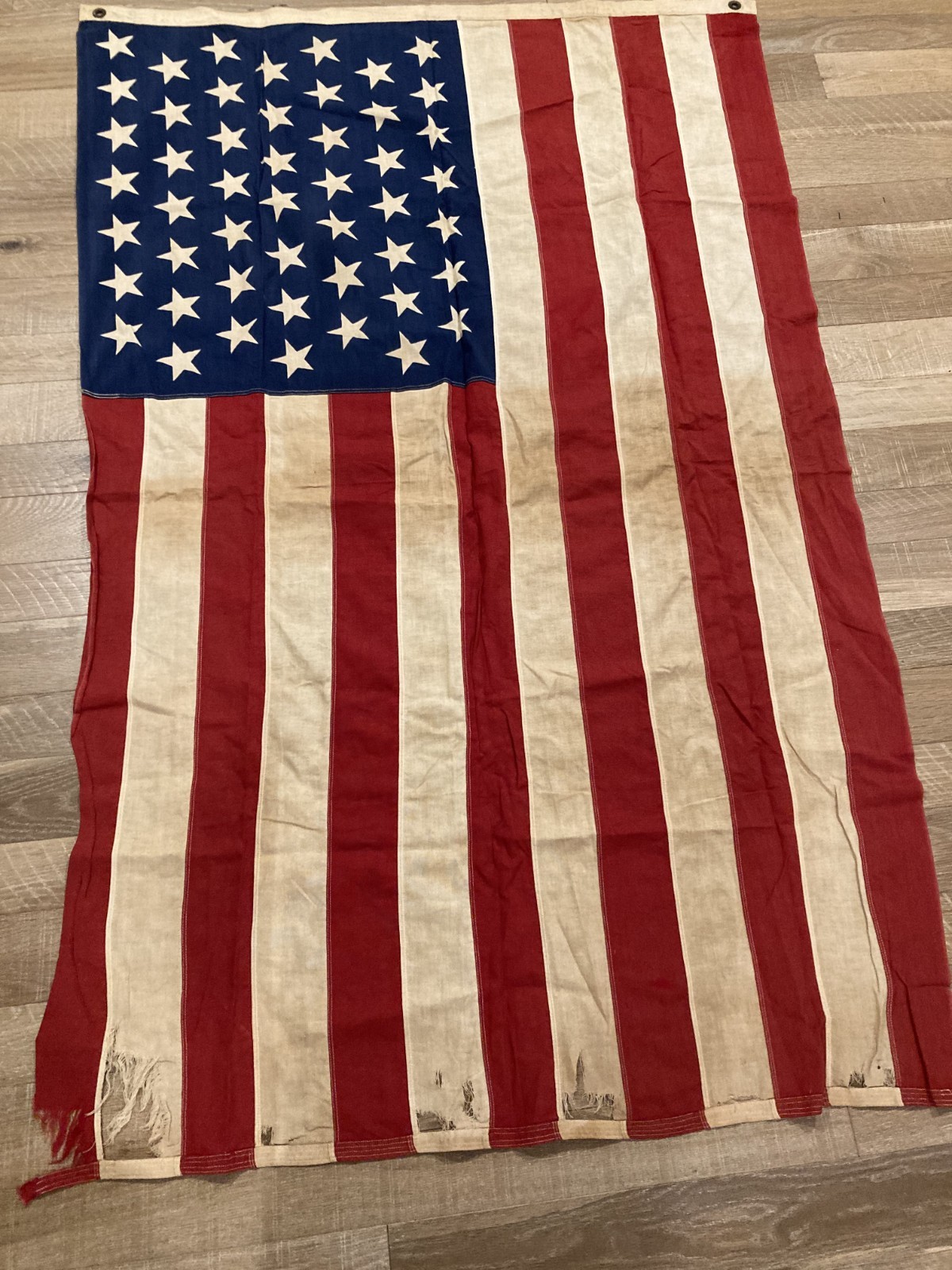 Vintage 49 Star American Flag Alaska Era 1959-1960 Sewn Cotton 69 Vintage 49 Star American Flag Alaska Era 1959-1960 Sewn Cotton 69