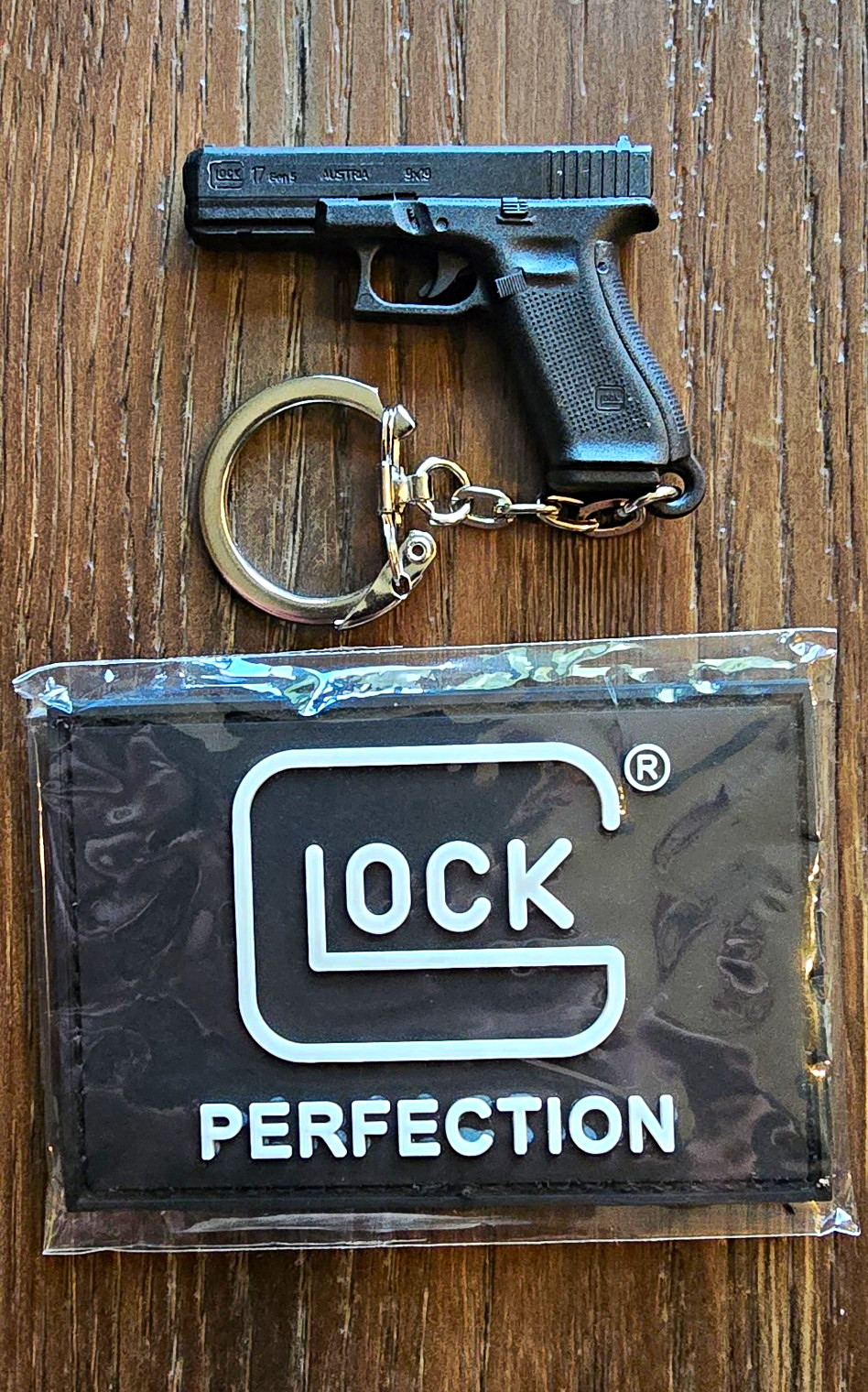 Glock Pistol Keychain And Glock Patch