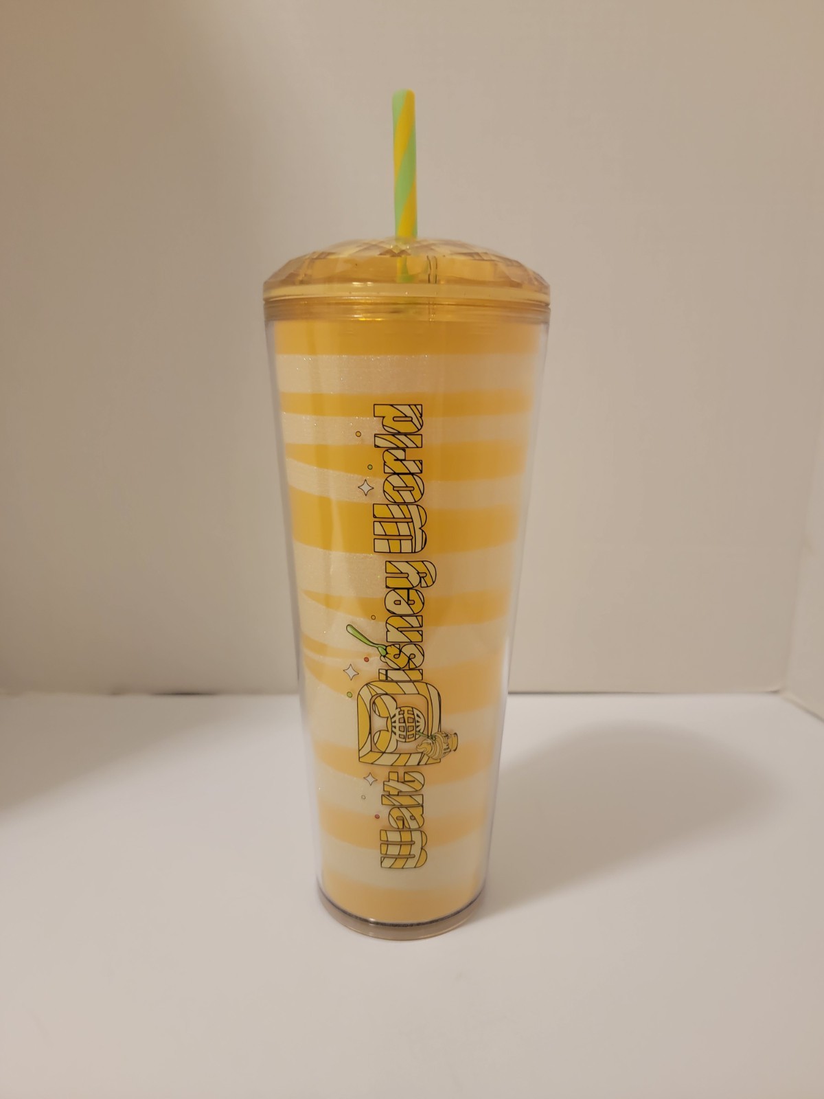 Disney Parks WDW Pineapple Dole Whip Starbucks Tumbler with Straw New
