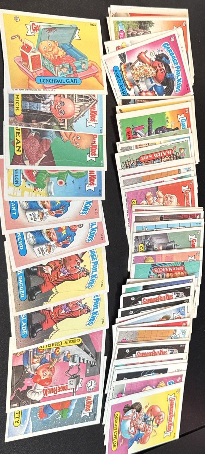 1980s Vintage Garbage Pail Kids Mixed Lot of 59 Cards 1980s Vintage Garbage Pail Kids Mixed Lot of 59 Cards