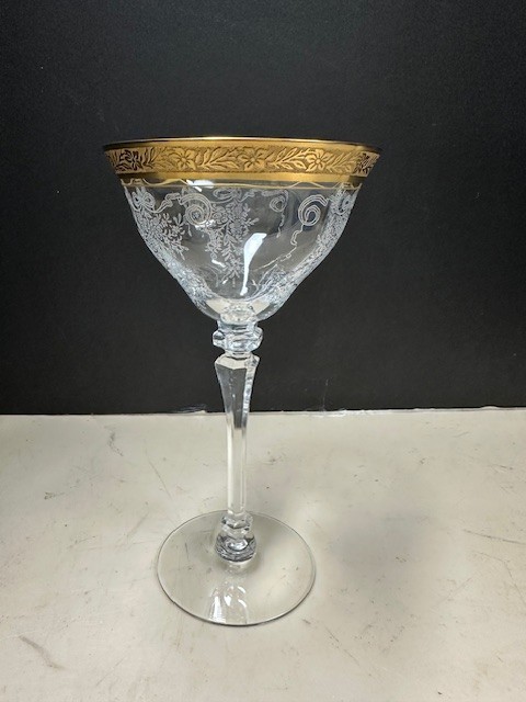 Tiffin-Franciscan Melrose Clear  Champagne Sherbet Gl 717239