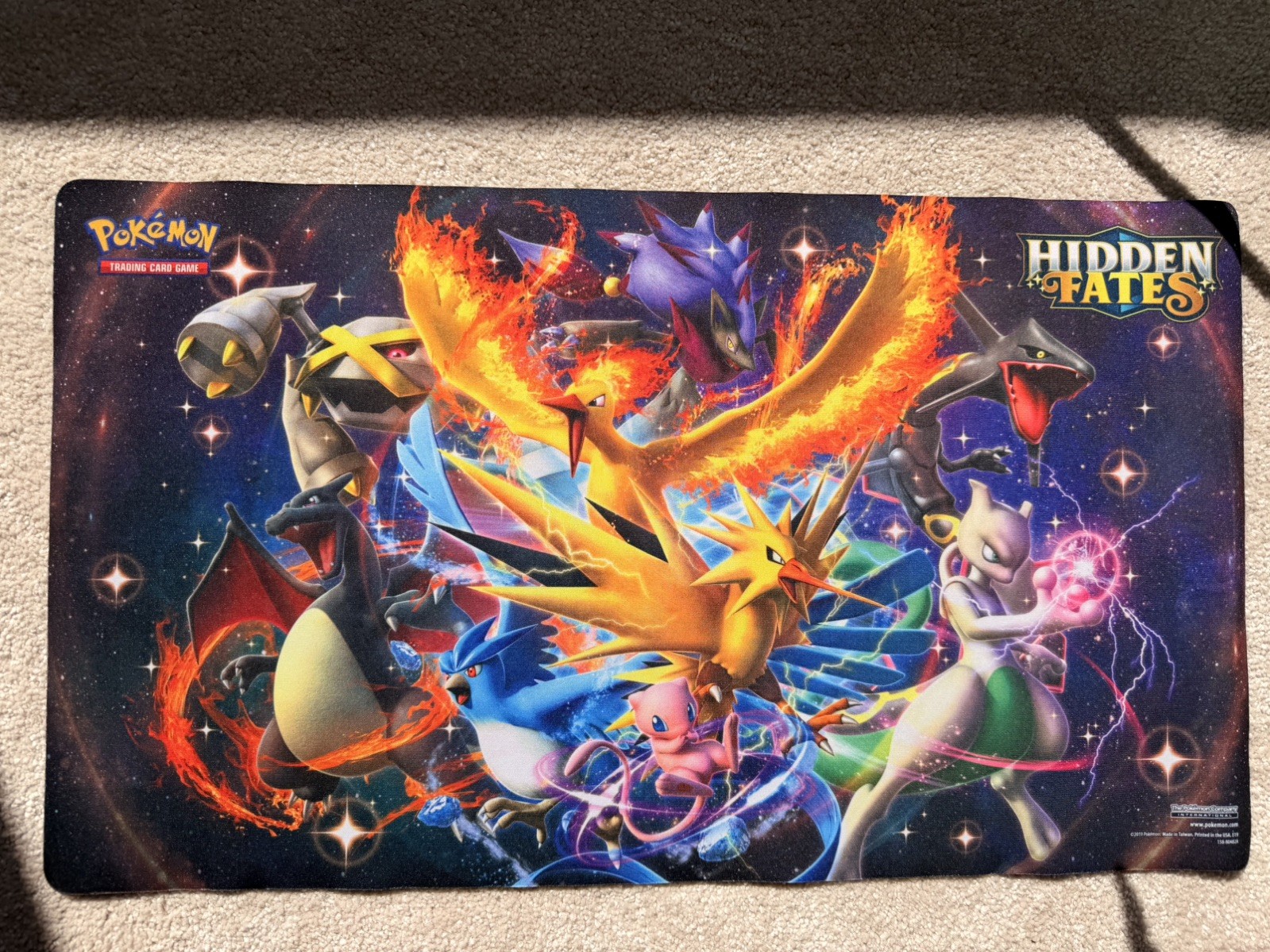 2019 POKEMON HIDDEN FATES PLAYMAT - Used