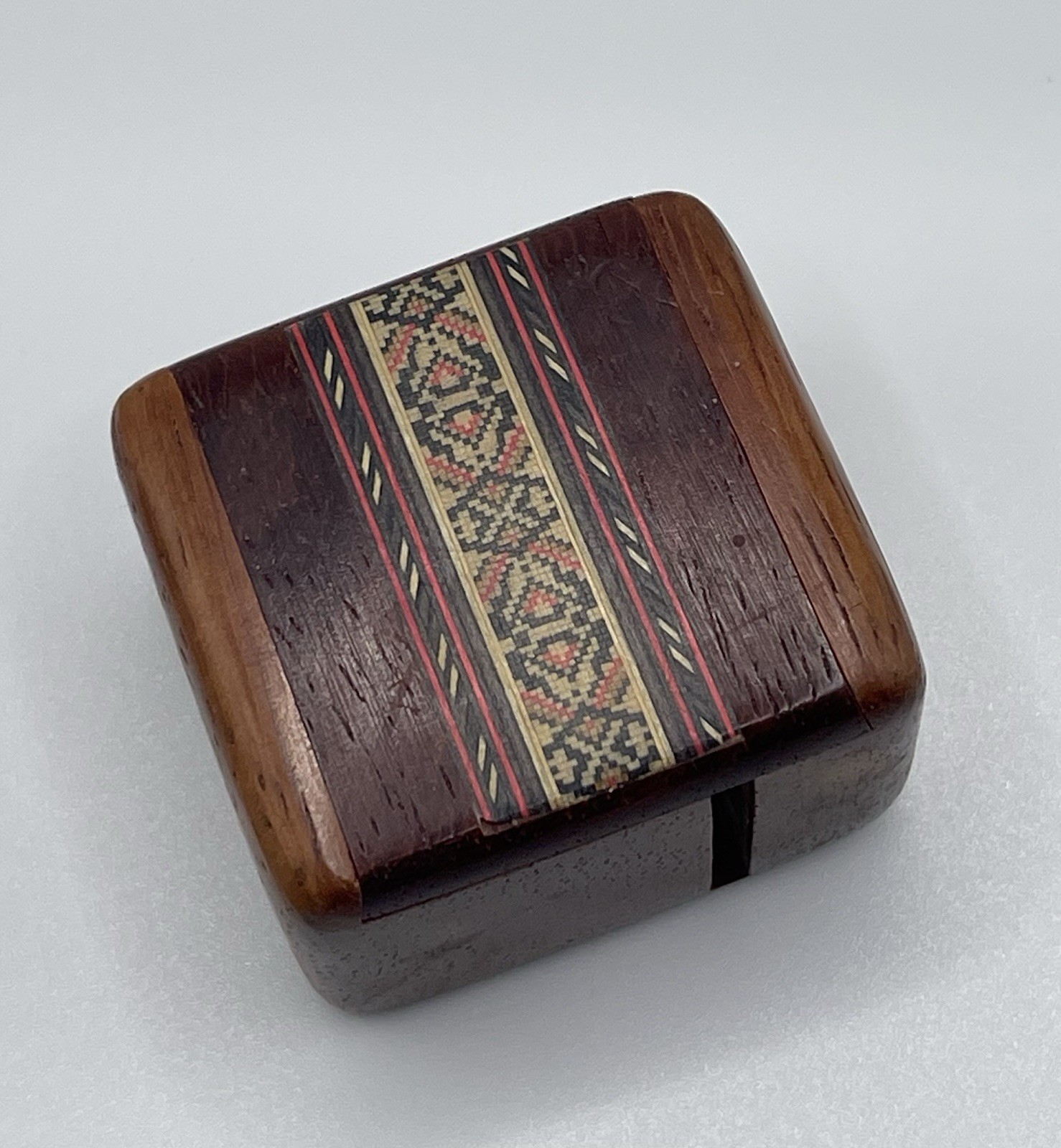 Vintage Handmade Wooden Stamp Roll Dispenser —Heartwood Creations
