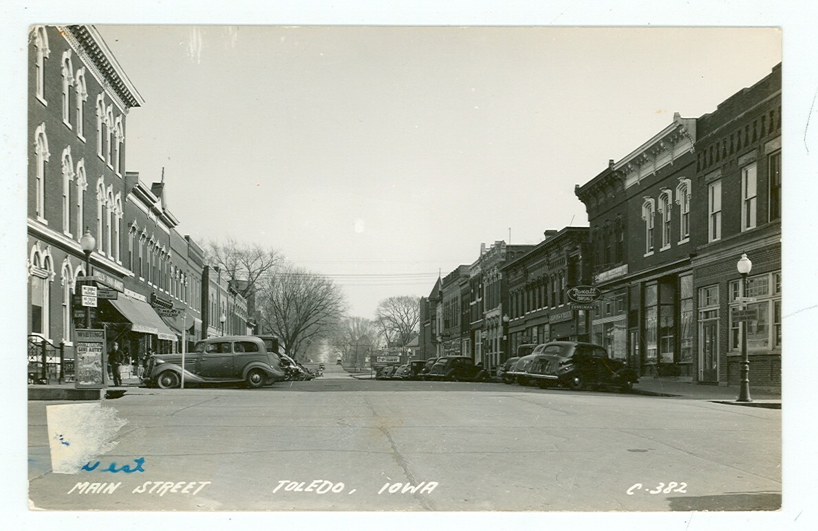 Toledo, Iowa, Main Street (T-V REAL PHOTO IA10 Toledo, Iowa, Main Street (T-V REAL PHOTO IA10