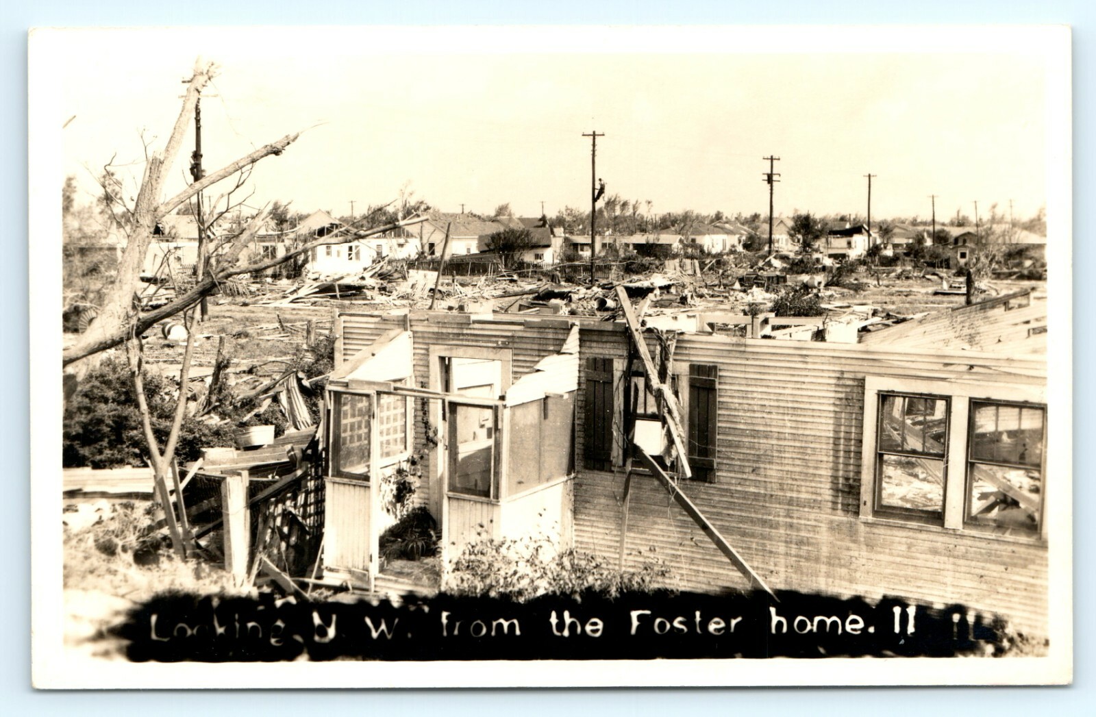 c1950s Tornado Disaster RPPC Postcard Kodak Foster Home Destroyed Houses c1950s Tornado Disaster RPPC Postcard Kodak Foster Home Destroyed Houses