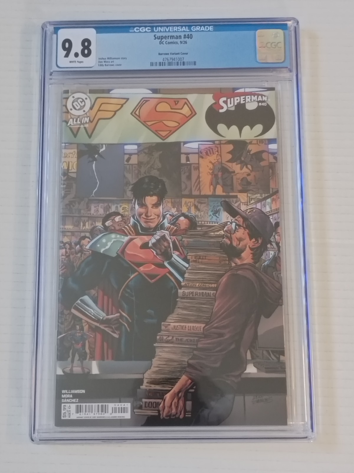 Superman #40 (DC 2026) Cover D Eddy Barrows Variant CGC Graded 9.8
