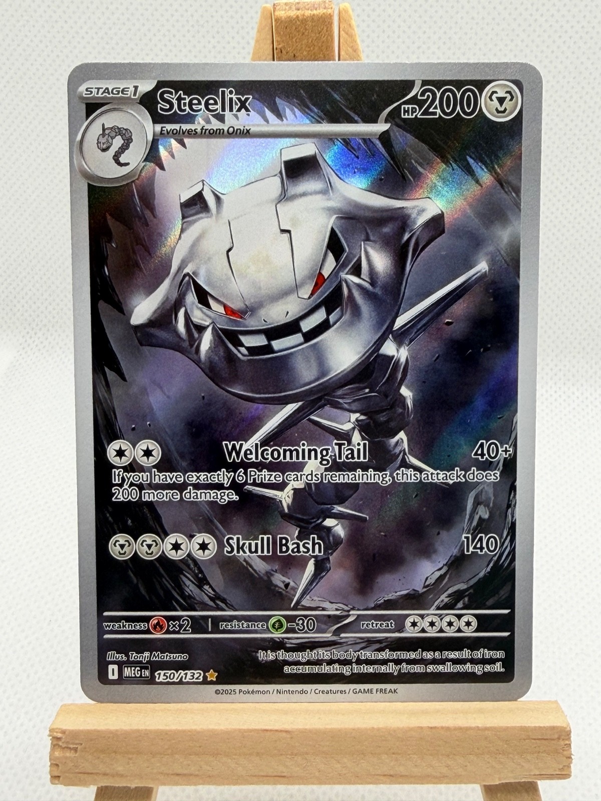 Steelix 150/132 Illustration Rare Mega Evolution Pokémon TCG Card