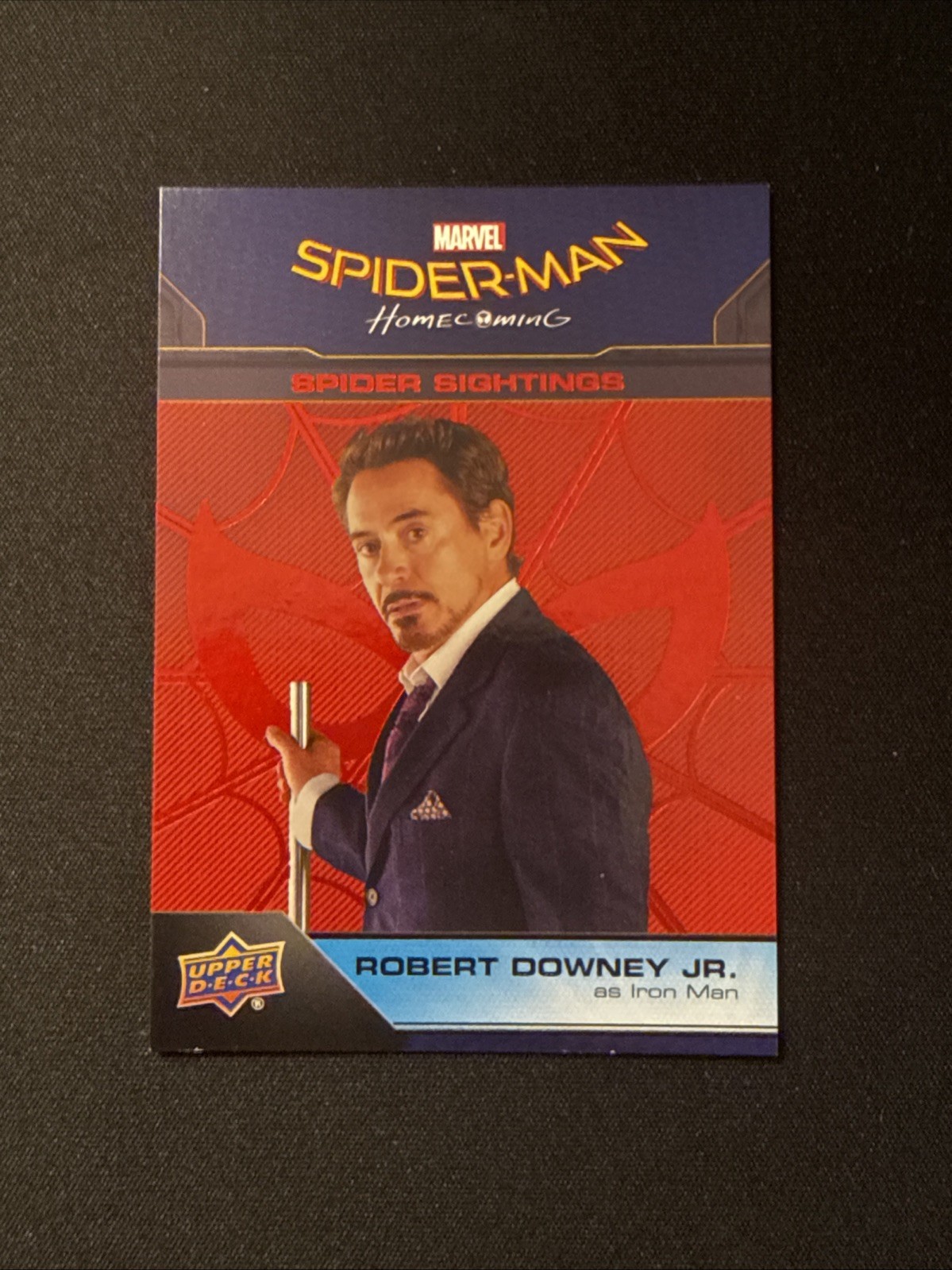 2017 Upper Deck Spider-Man Homecoming Robert Downey Jr /199 Red