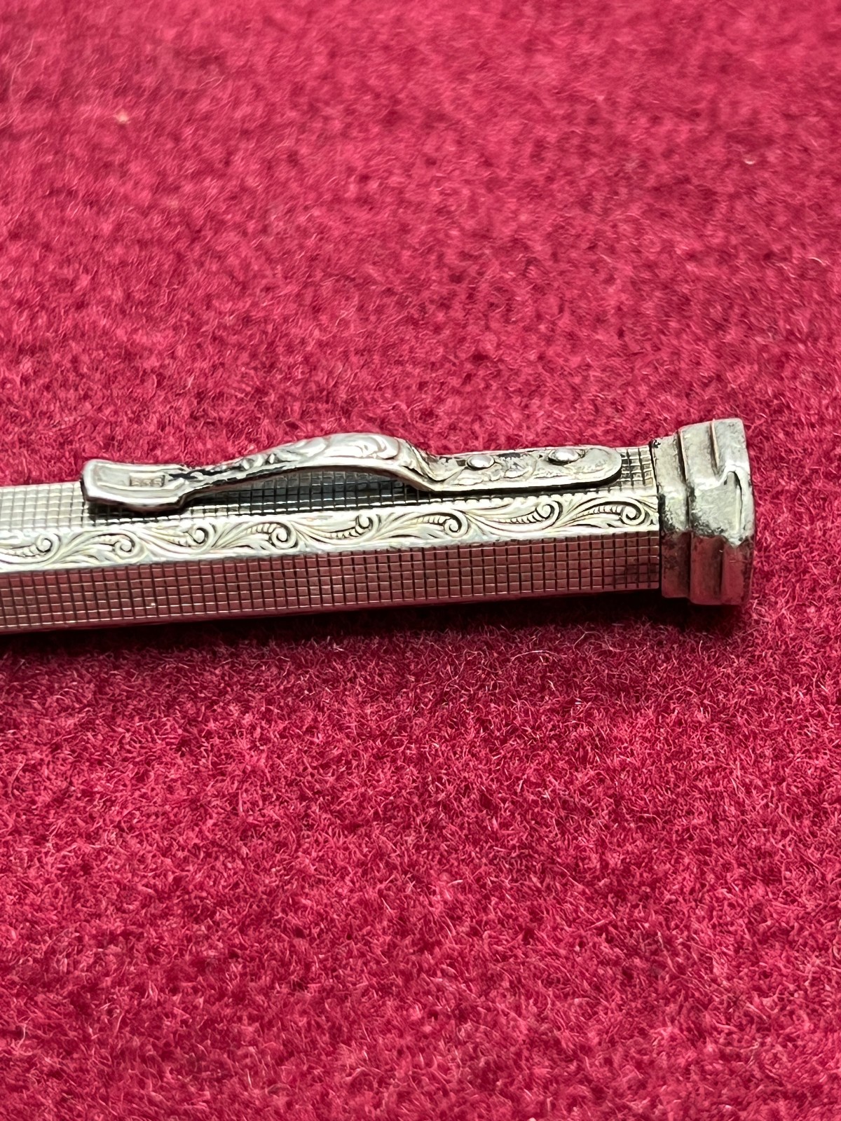 Vintage Agfa German .835 Solid Silver Pencil Engraved 4.3\
