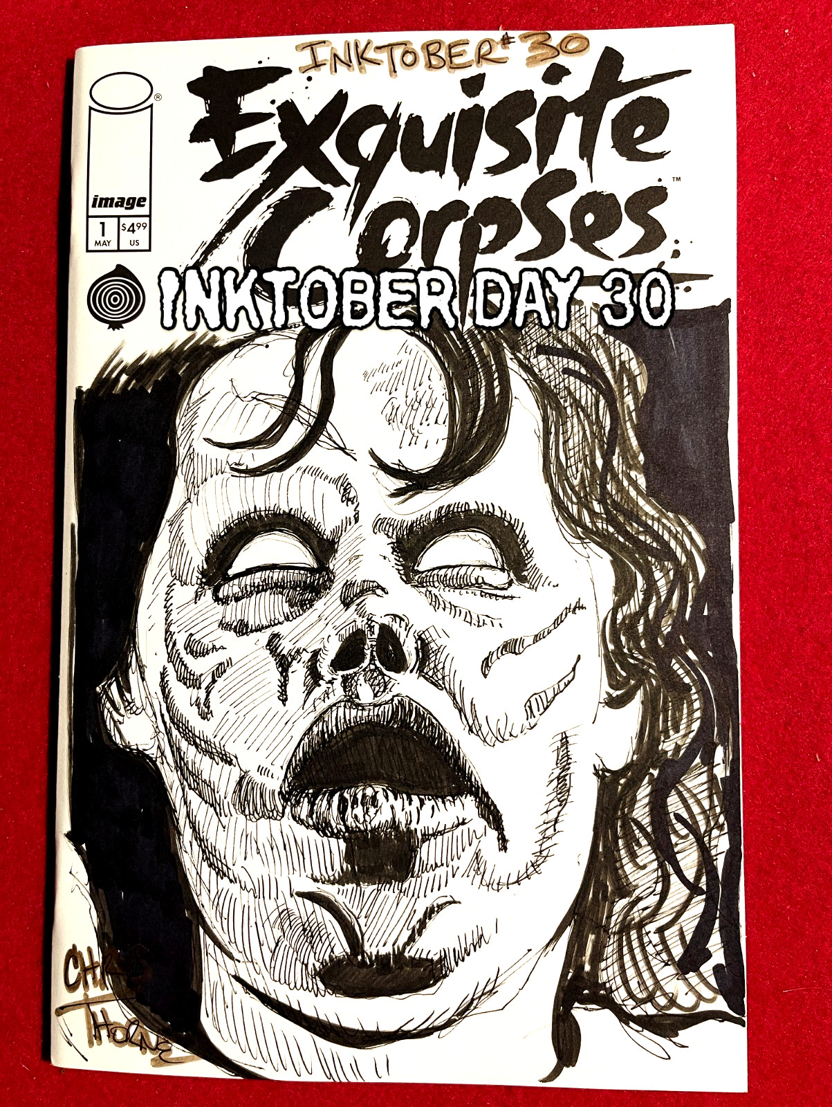 THE EXORCIST Linda Blair - Original ART Sketch EXQUISITE CORPSES Blank Variant THE EXORCIST Linda Blair - Original ART Sketch EXQUISITE CORPSES Blank Variant