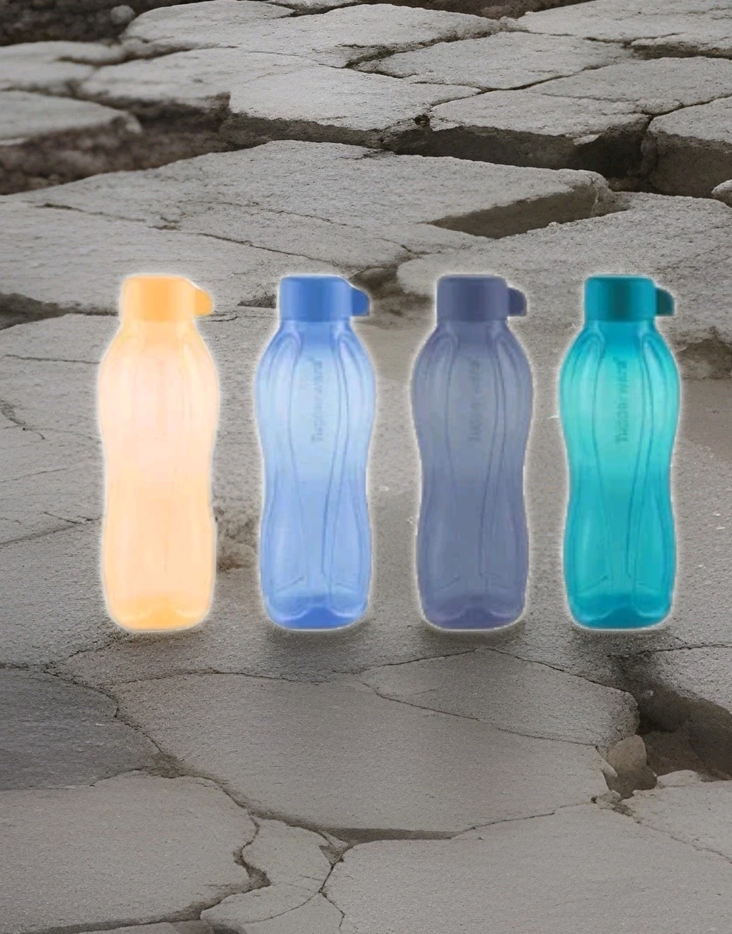 TUPPERWARE New Aquasafe Multicolour 500 ML Water Bottle Set OF 4 TUPPERWARE New Aquasafe Multicolour 500 ML Water Bottle Set OF 4
